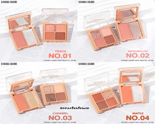 Bảng mắt Sivanna Colors 4 ô